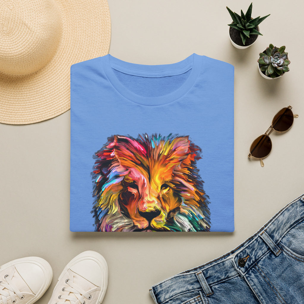 Lion of Judah Colorful Lion T-Shirt — "The Lion of Judah / Aryeh Yehudah" Graphic Tee