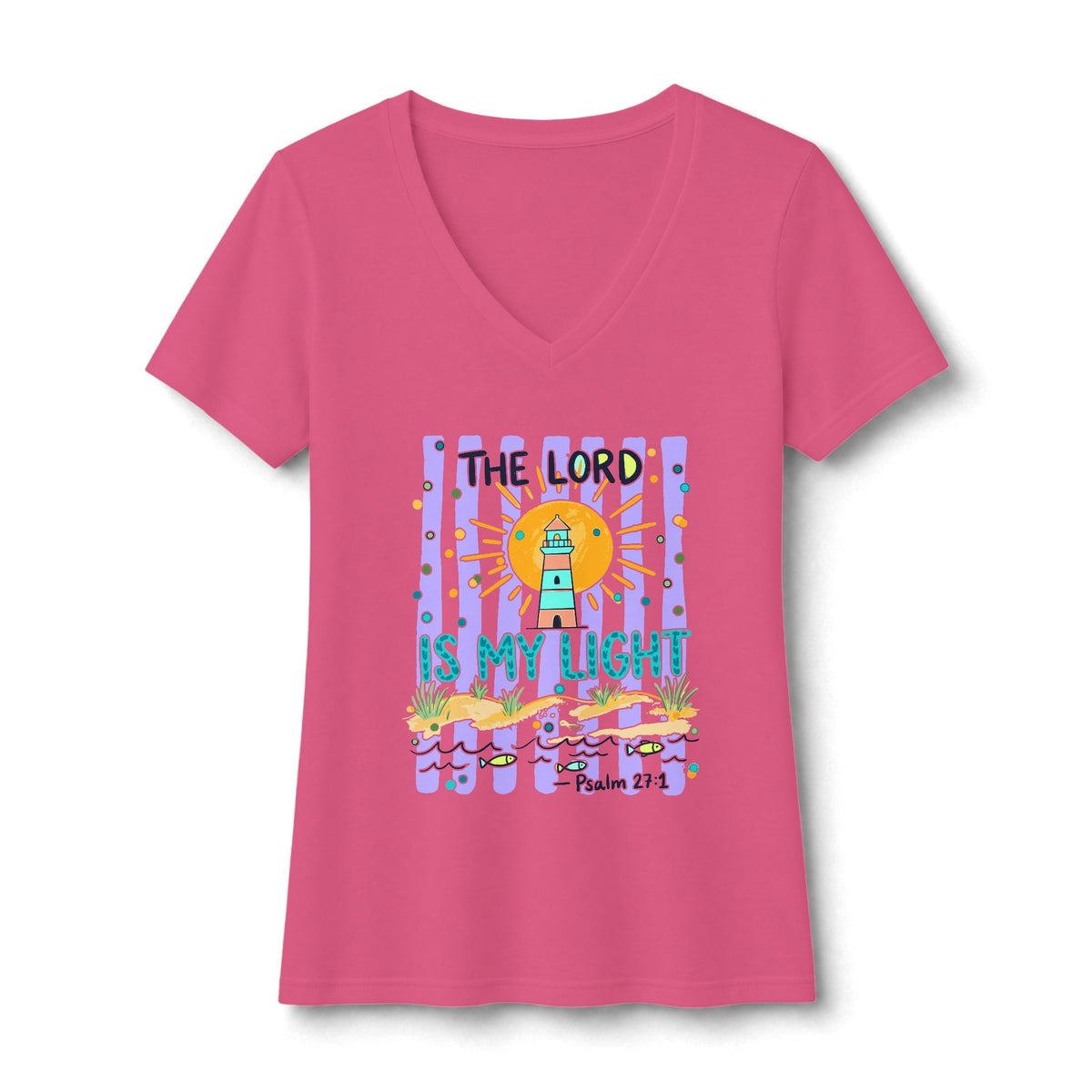 The Lord is my Light Women's Ideal V-Neck Tee