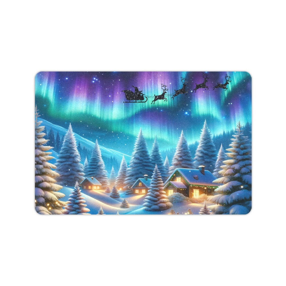 Christmas Time Winter Scene Doormat 23.6"x15.7"  Made In QUEEN