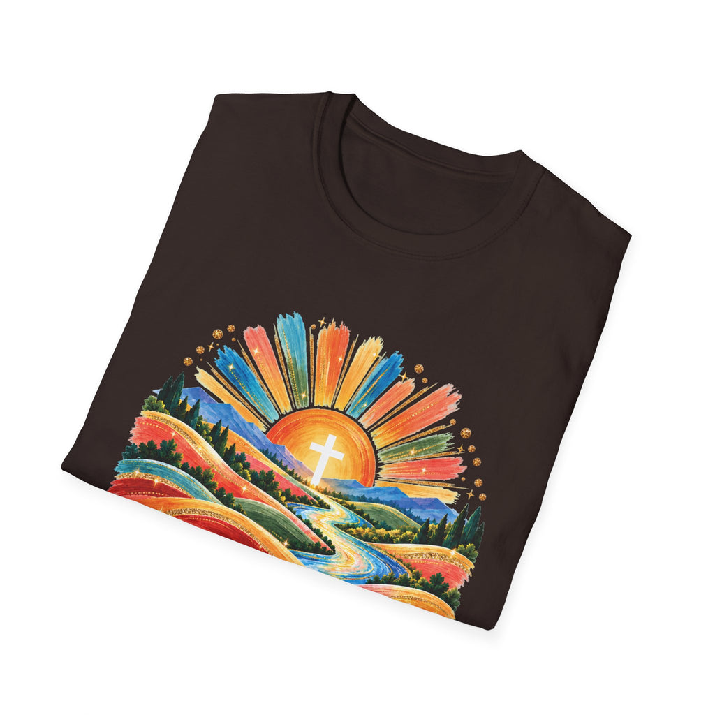 Walking On Sunshine with Lords Glory - with Lori Faith and Hope Christian Sunrise T-Shirt