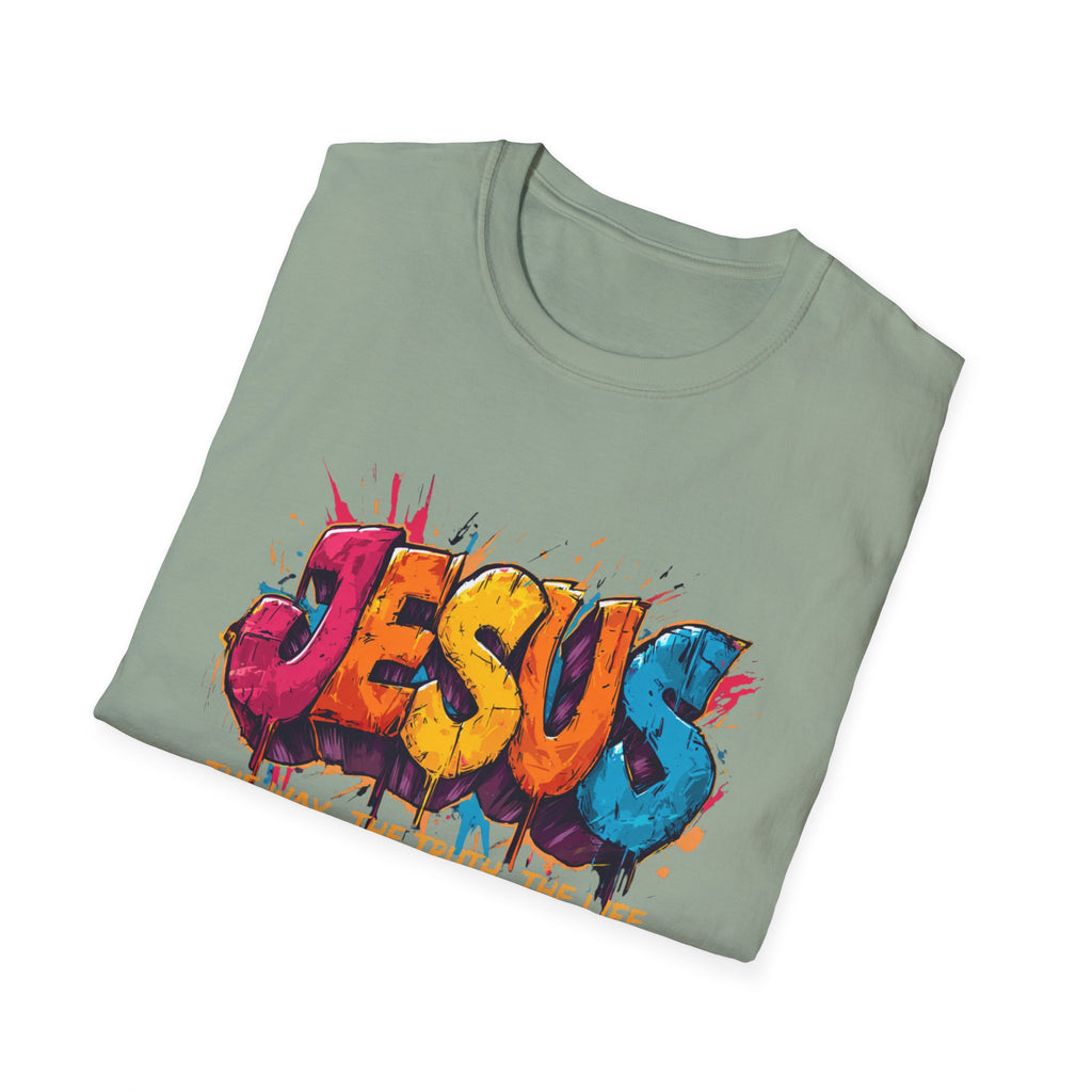 JESUS  Splash T-Shirt | Colorful Street Art Christian Tee