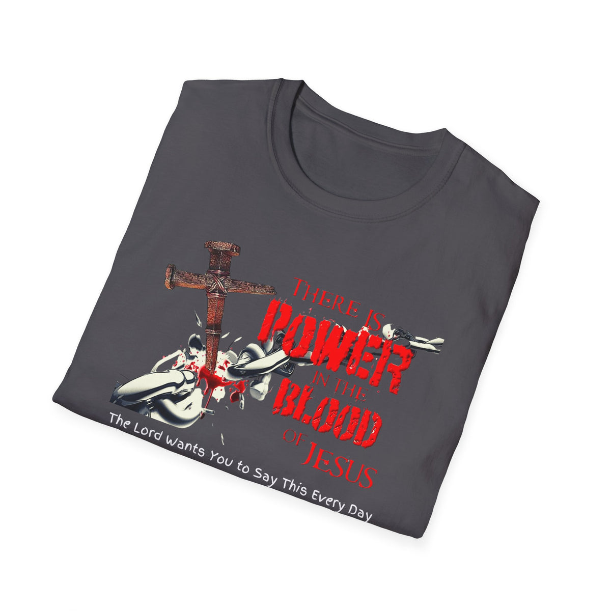 There's Power in the Blood of Jesus T-Shirt — Christian Cross Faith Shirt (Washed by the Blood)