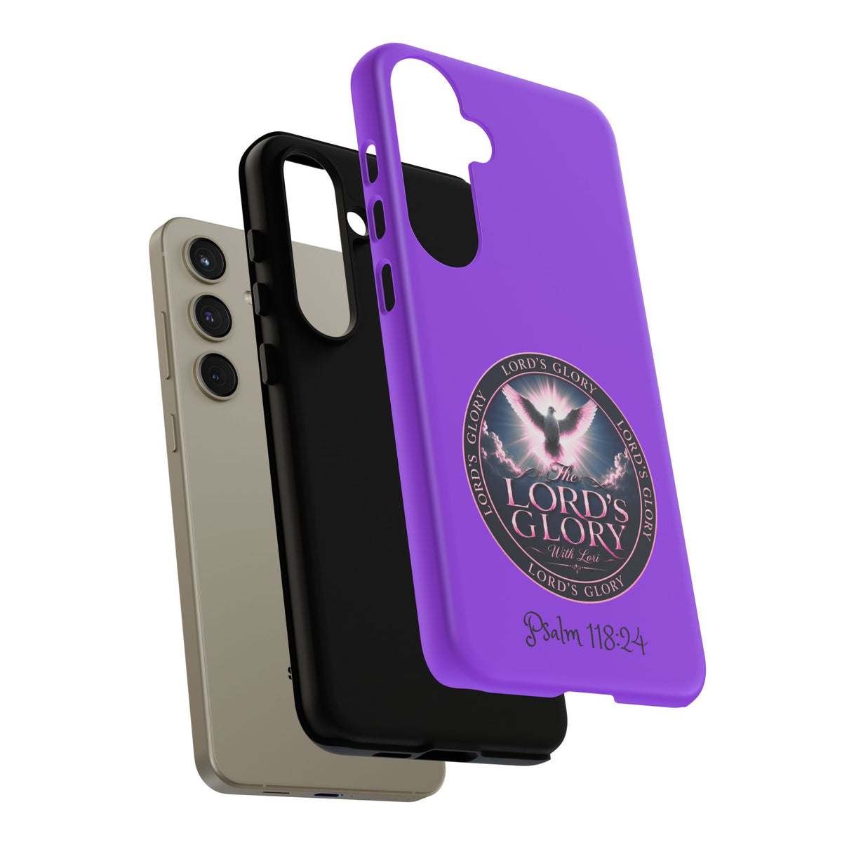 Christian Phone Case – "Lord's Glory with Lori" Dove Design Tough Case (Protective Phone Cover)