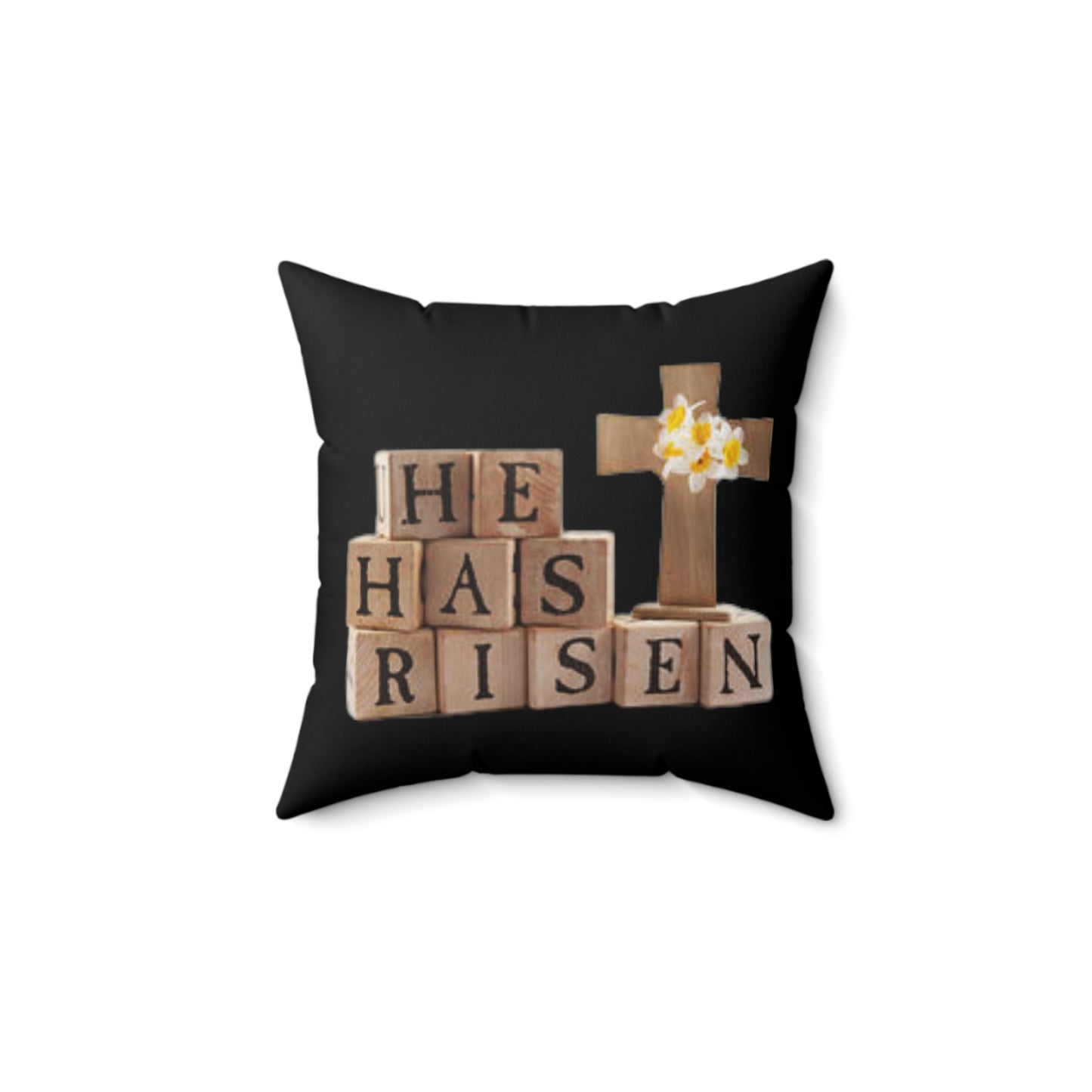 He Has Risen - Faux Suede Square Pillow