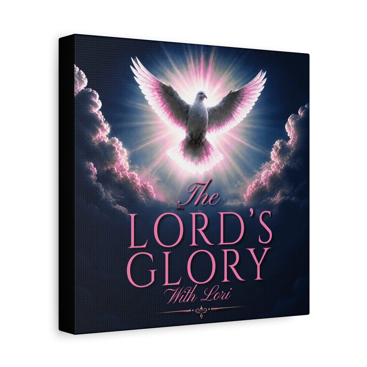 Christian Wall Art Canvas - "The Lord's Glory with Lori" Dove Print