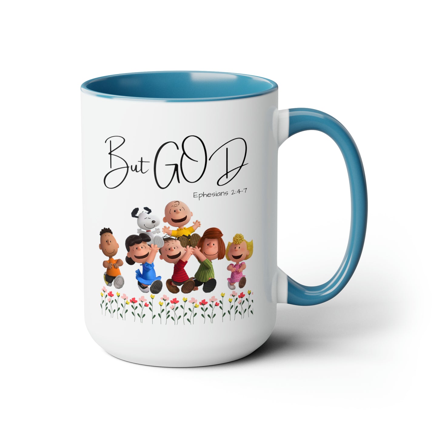 But GOD - Two-Tone Coffee Mugs, 15oz