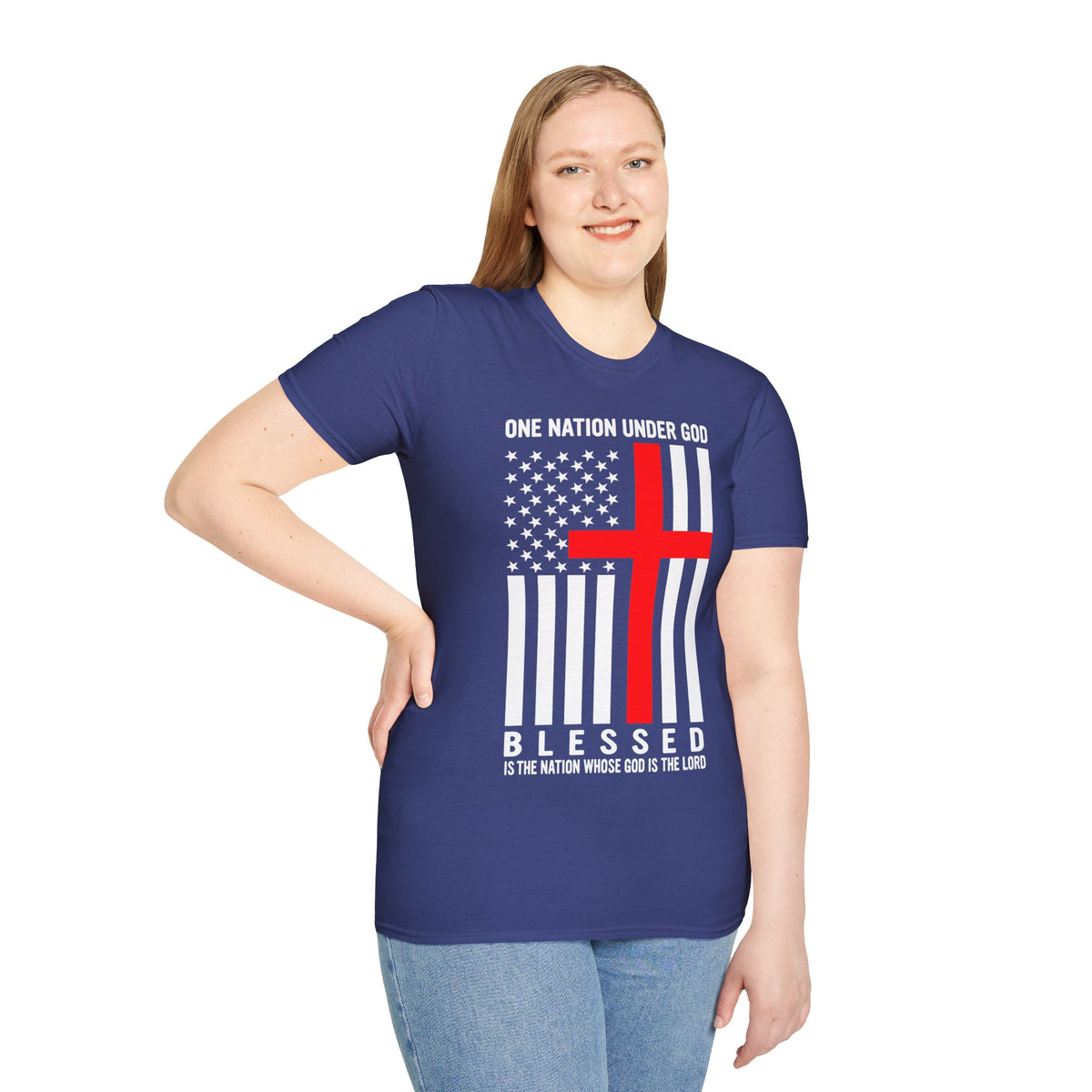 One Nation Under GOD - Mens Womans Softstyle T-Shirt