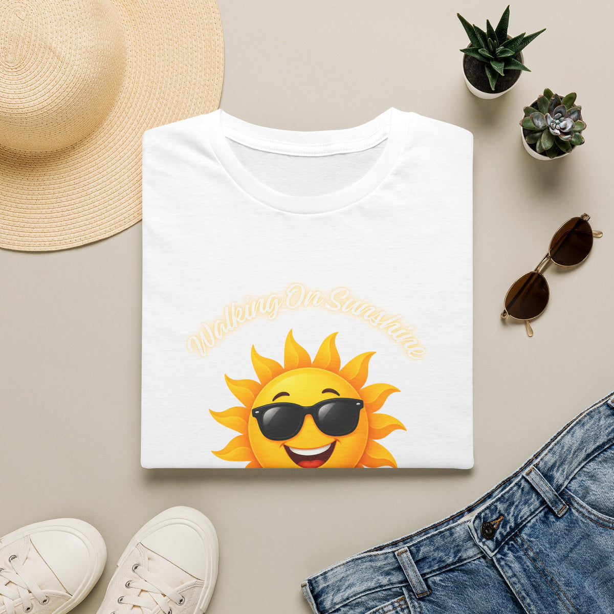 Sunshine Smiles T-Shirt — Sunglasses Sun with Psalm 118:24 Inspirational Tee