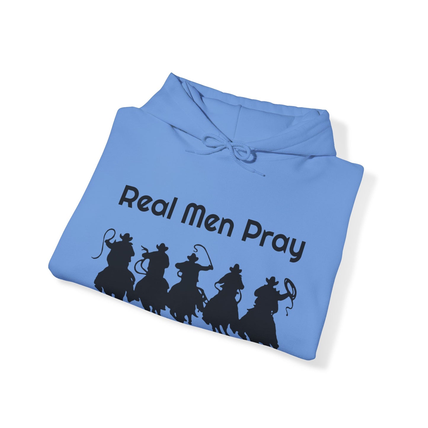 Real Men Pray - Cowboys - Unisex Heavy Blend Hooded Sweatshirt