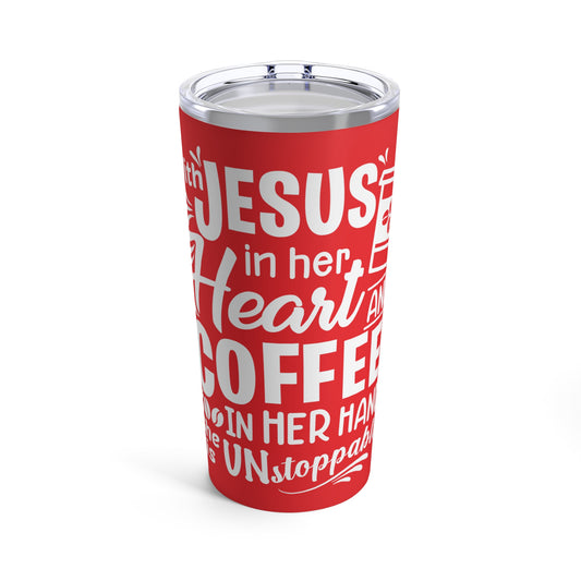 JESUS and Coffee - Red Tumbler 20oz