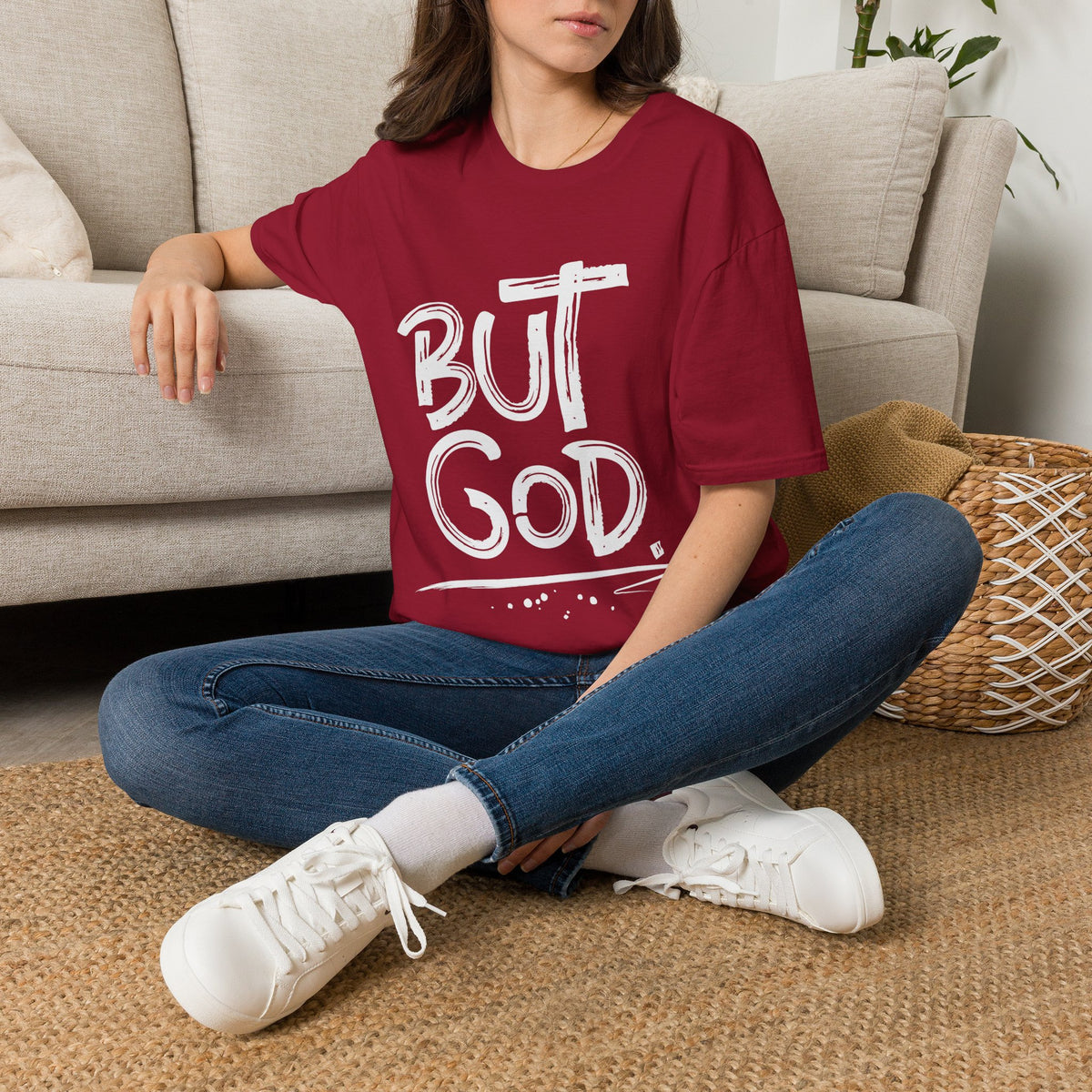 But GOD - Mens and Womans  Softstyle T-Shirt
