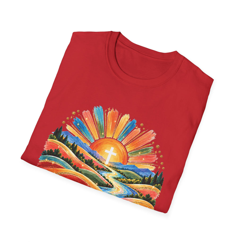 Walking On Sunshine with Lords Glory - with Lori Faith and Hope Christian Sunrise T-Shirt