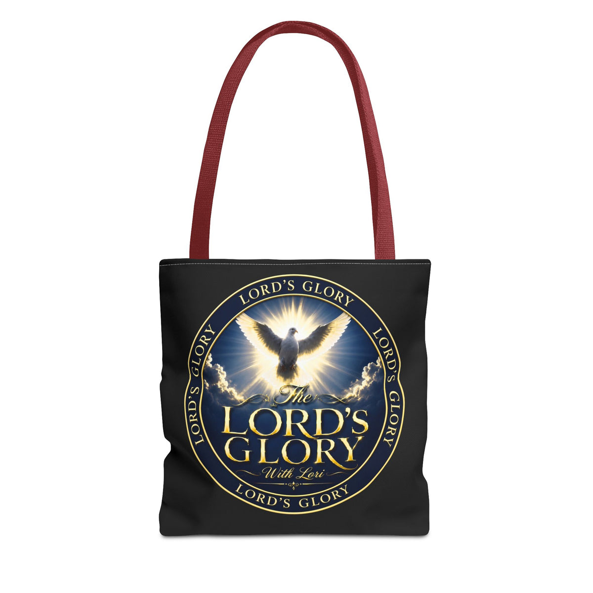 Tote Bag — "The Lord's Glory with Lori" Christian Dove Tote (Faith-Inspired Church Bag)