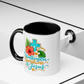 Walking on Sunshine & Jesus Coffee Mug – Floral Cross Accent Mug