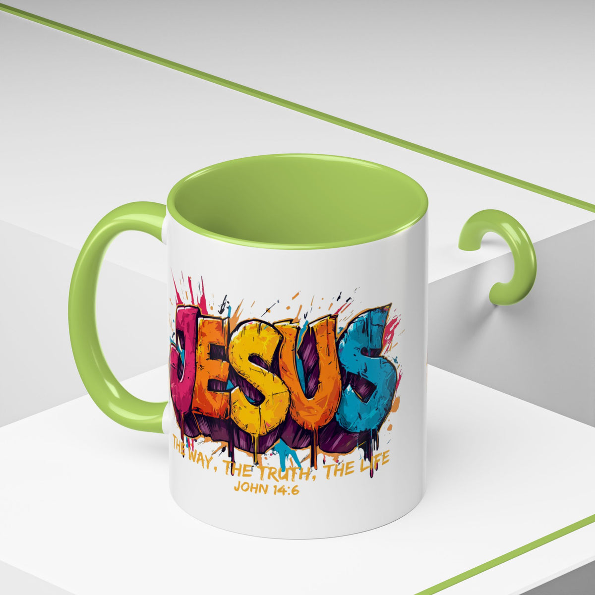 Jesus Graffiti Mug | Accent Coffee Mug 11oz 15oz