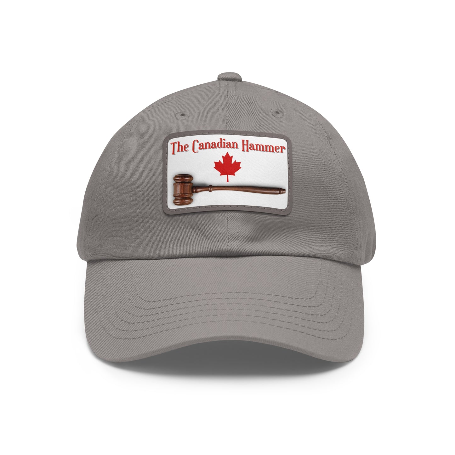 The Canadian Hammer / Barry Wunsch / #TheCanadianHammer Mom and Dad Hat with Leather Patch (Rectangle)