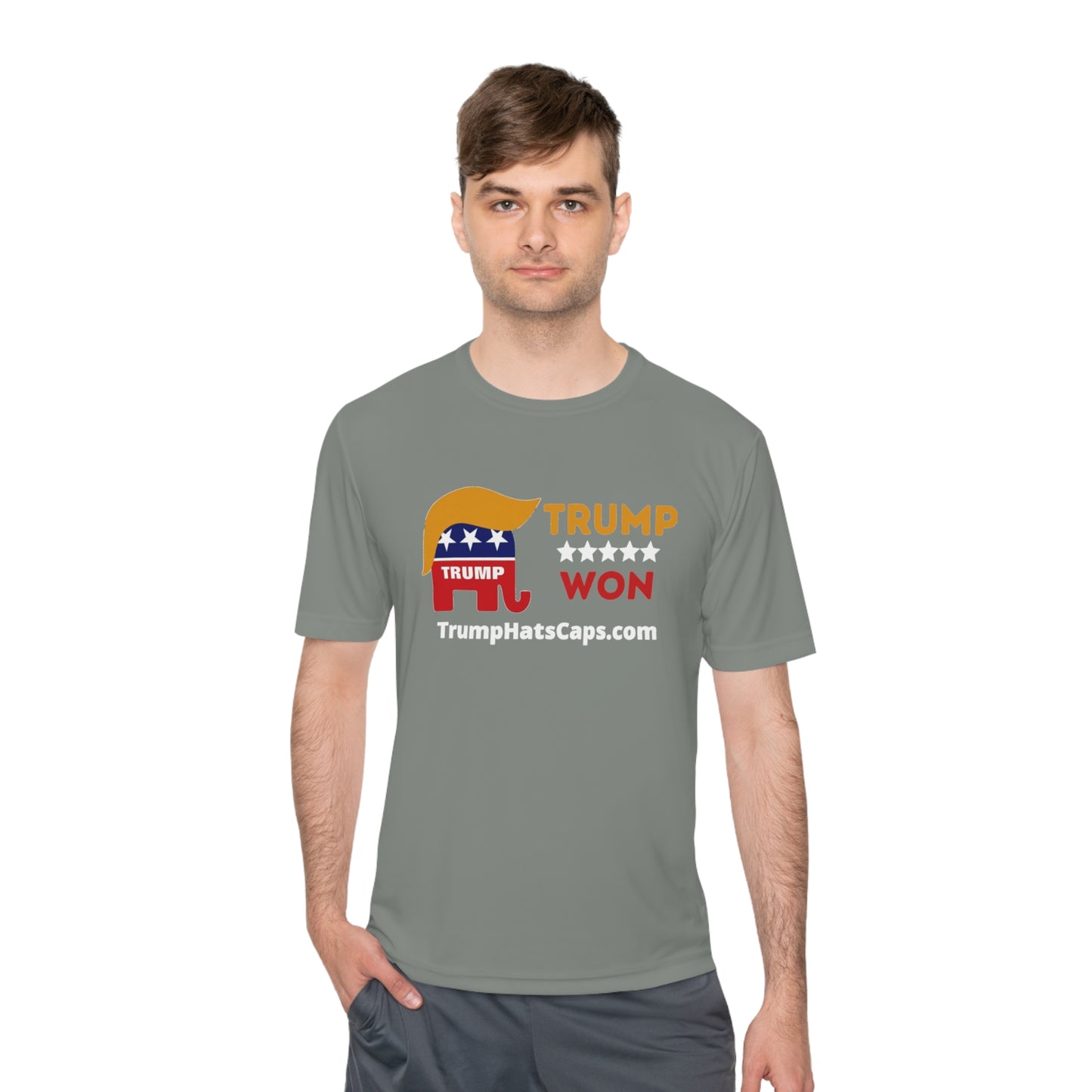 Trump Won (TrumpHatsCaps.com) Unisex Moisture Wicking Tee