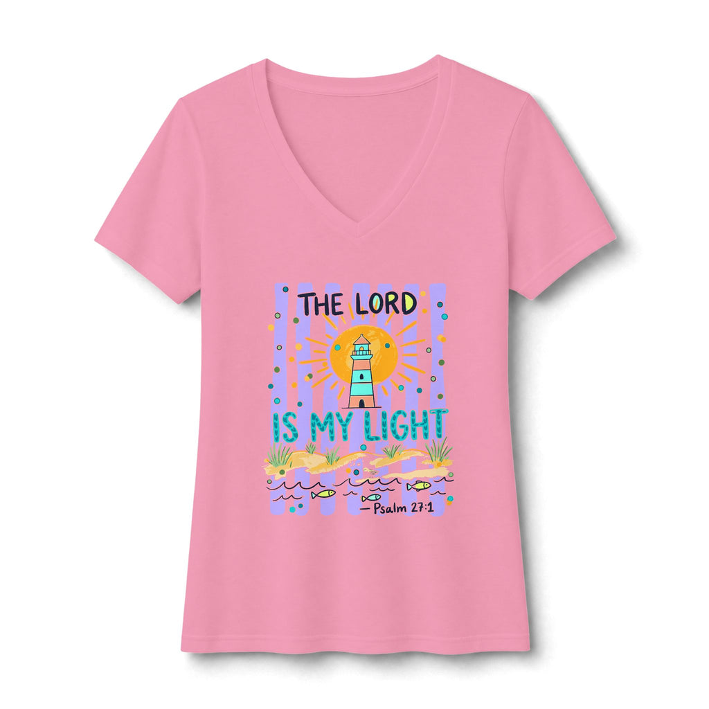 The Lord is my Light Women's Ideal V-Neck Tee