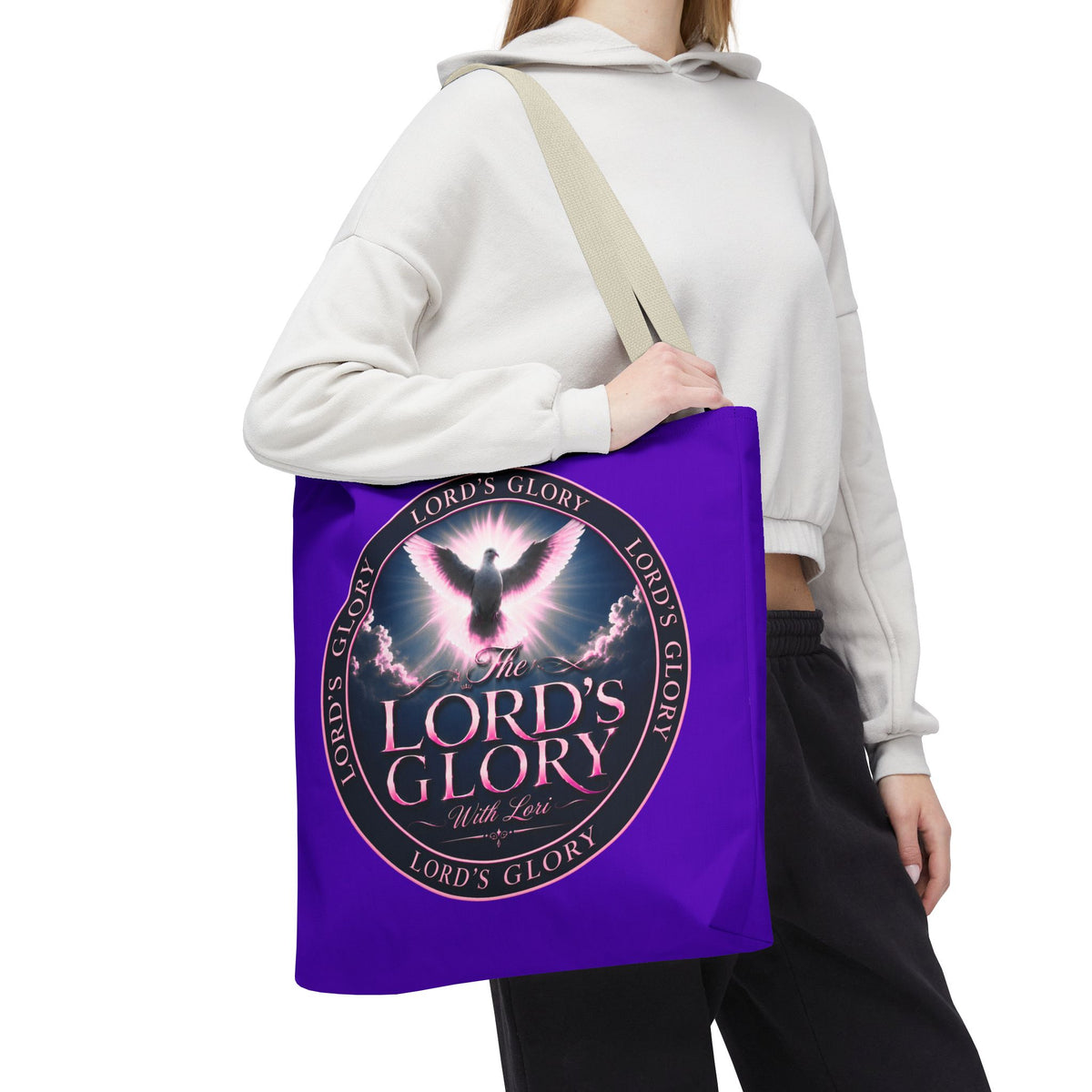 Inspirational 'The Lord's Glory with Lori' Tote Bag — Christian Faith AOP Shopper