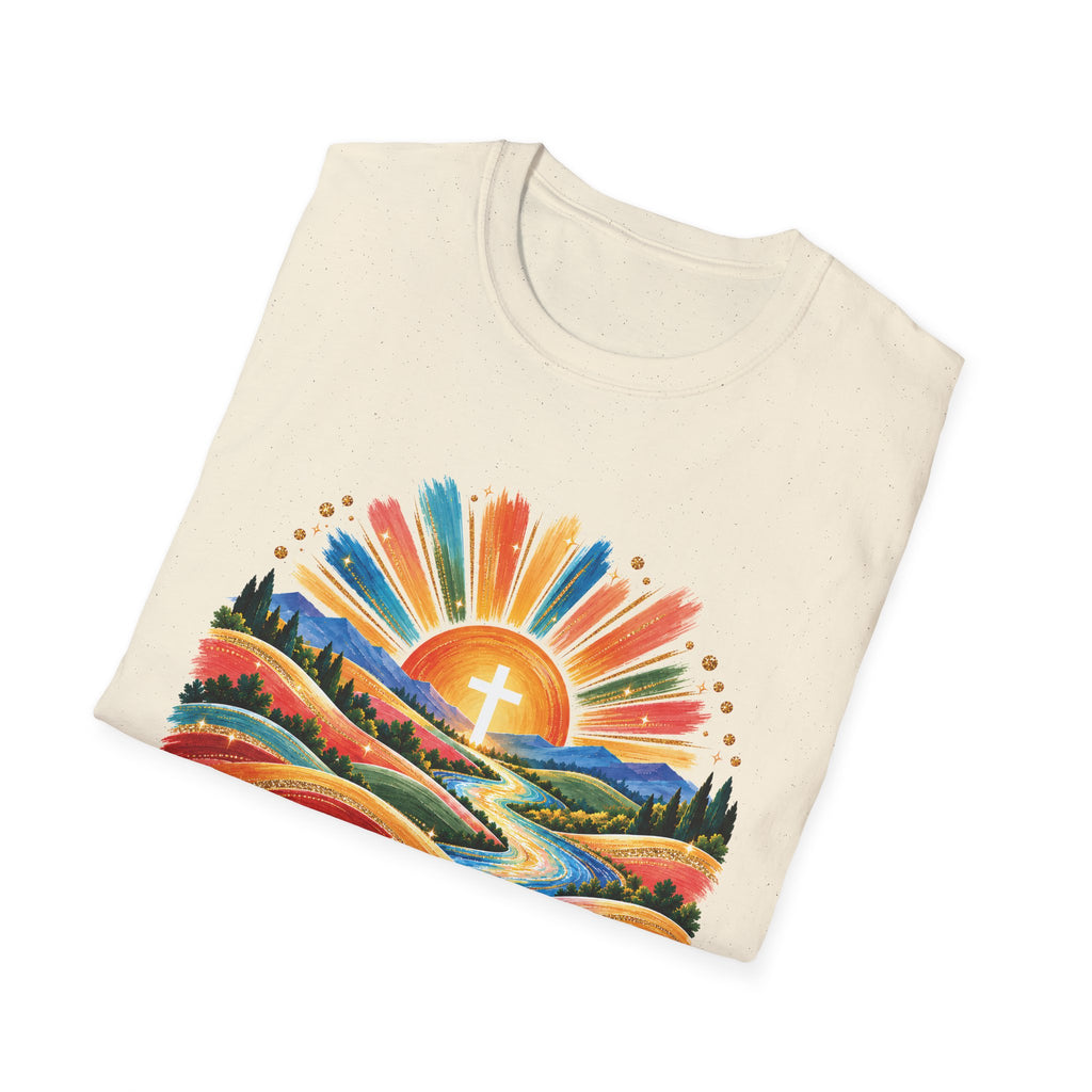 Walking On Sunshine with Lords Glory - with Lori Faith and Hope Christian Sunrise T-Shirt