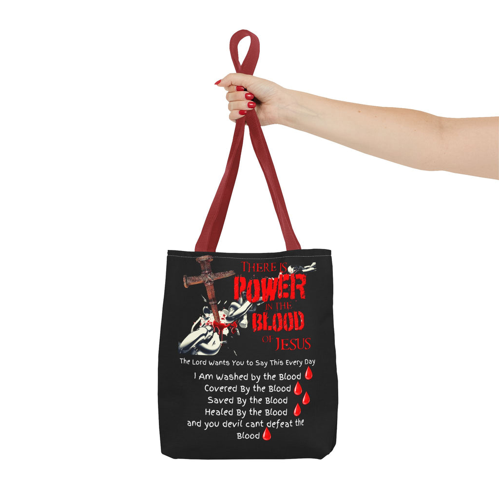 Tote — "The Power of the Blood of Jesus" Inspirational Christian Tote Bag