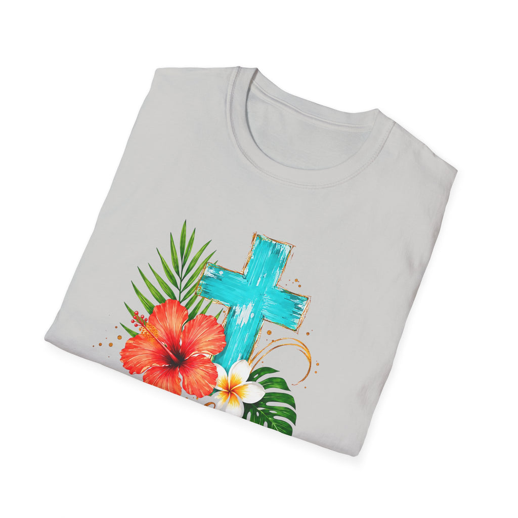 Sunshine & Jesus T-Shirt — Tropical Cross Christian Tee
