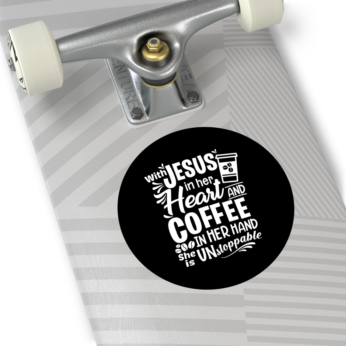 JESUS and Coffee - Round Vinyl Stickers