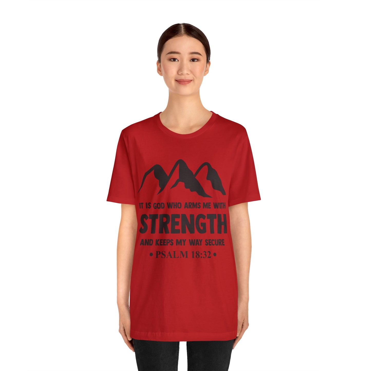 Strength in GOD - Unisex Jersey Short Sleeve Tee