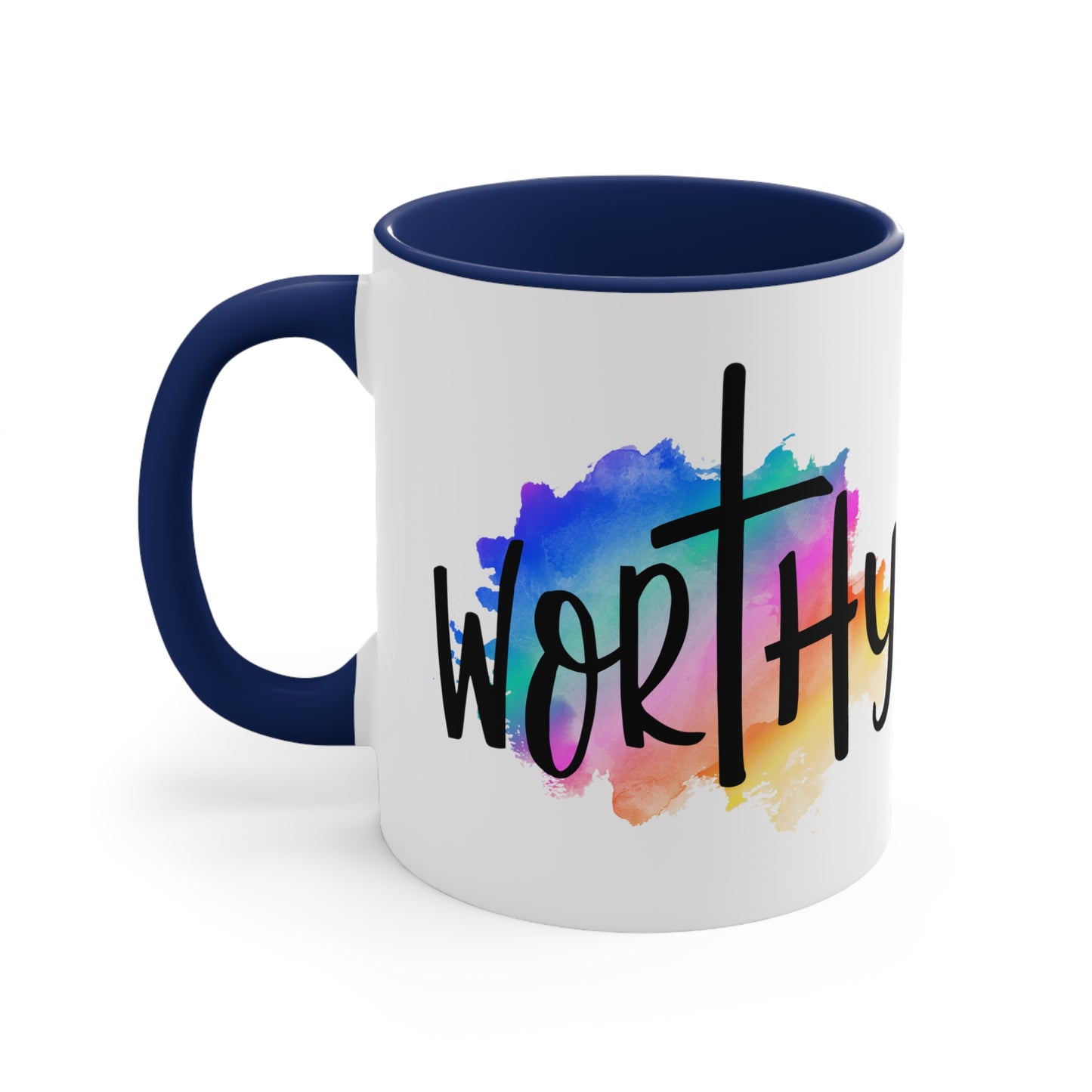 WORTHY - 5 Colors Accent Coffee Mug, 11oz