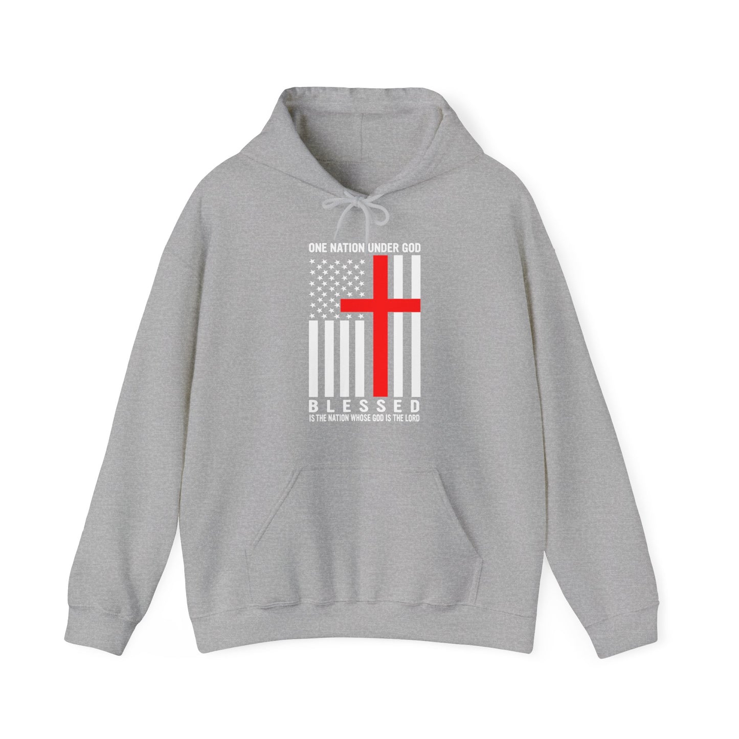 One Nation Under GOD - (Printed Both Sides) Unisex Heavy Blend Hooded Sweatshirt