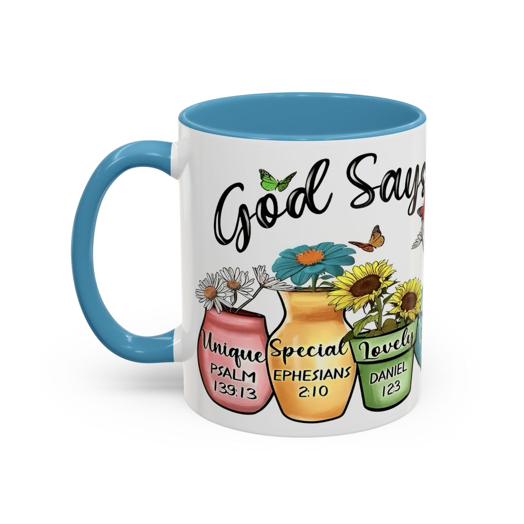 God Says You Are - You Are Loved Christian Bible Verse Coffee Mug