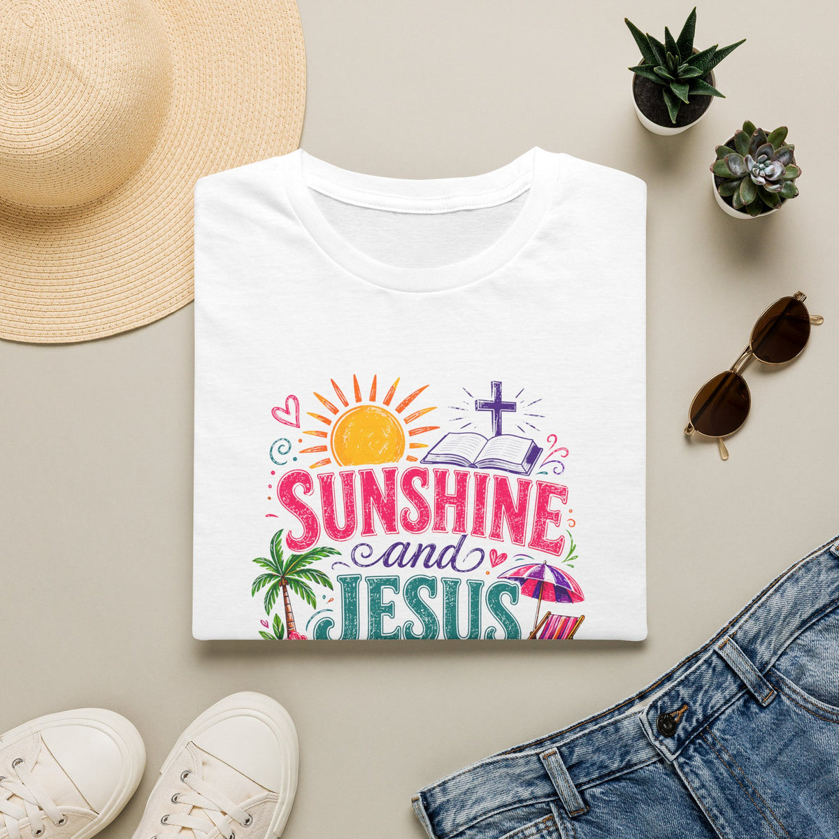 Sunshine and Jesus Christian Faith T-Shirt