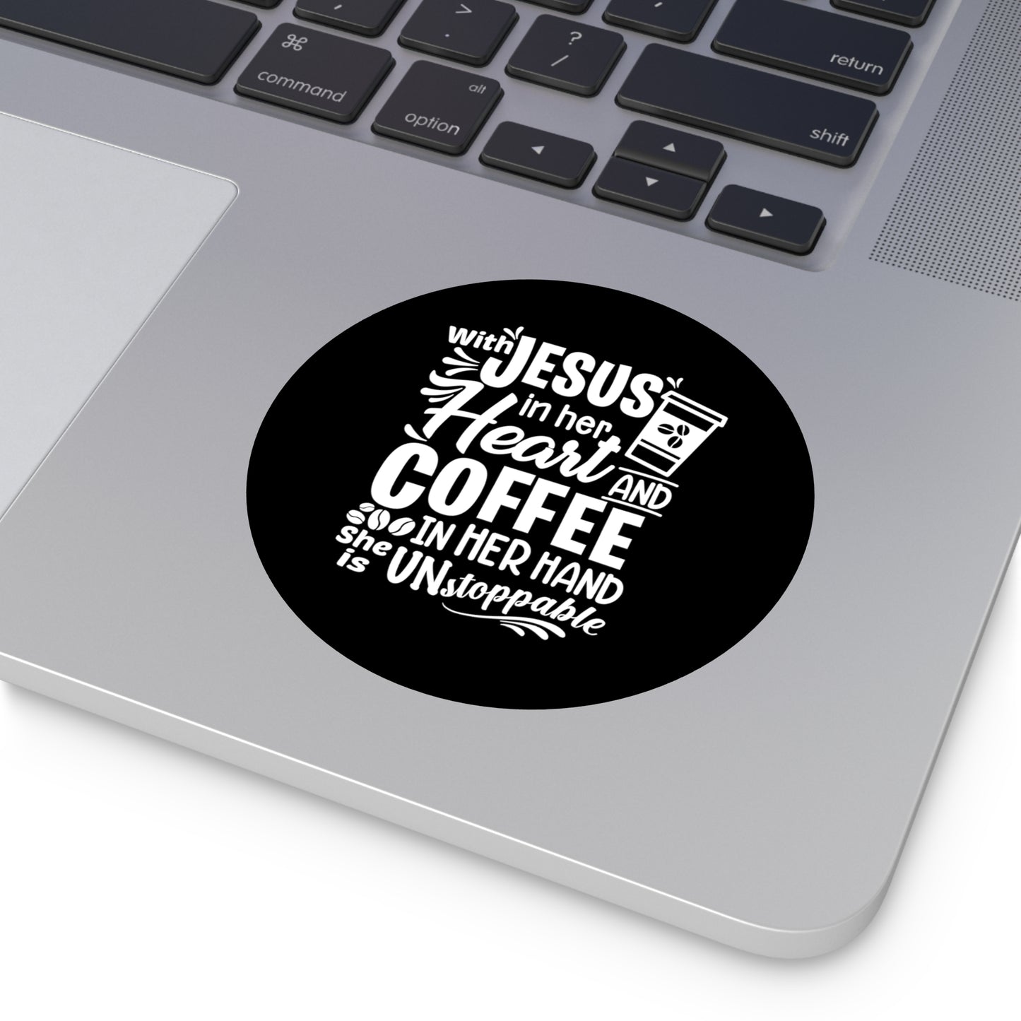 JESUS and Coffee - Round Vinyl Stickers