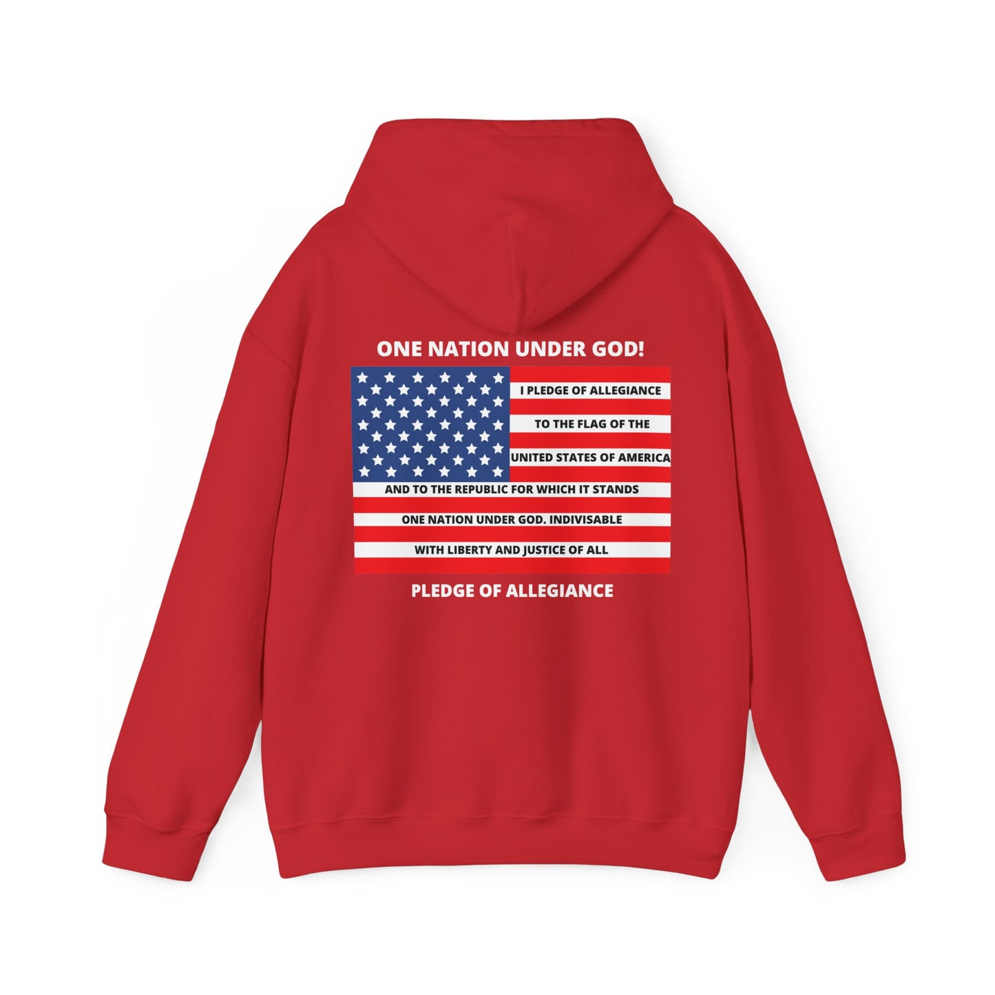 Pledge of Allegiance One Nation under GOD! Unisex Heavy Blend Hooded Sweatshirt