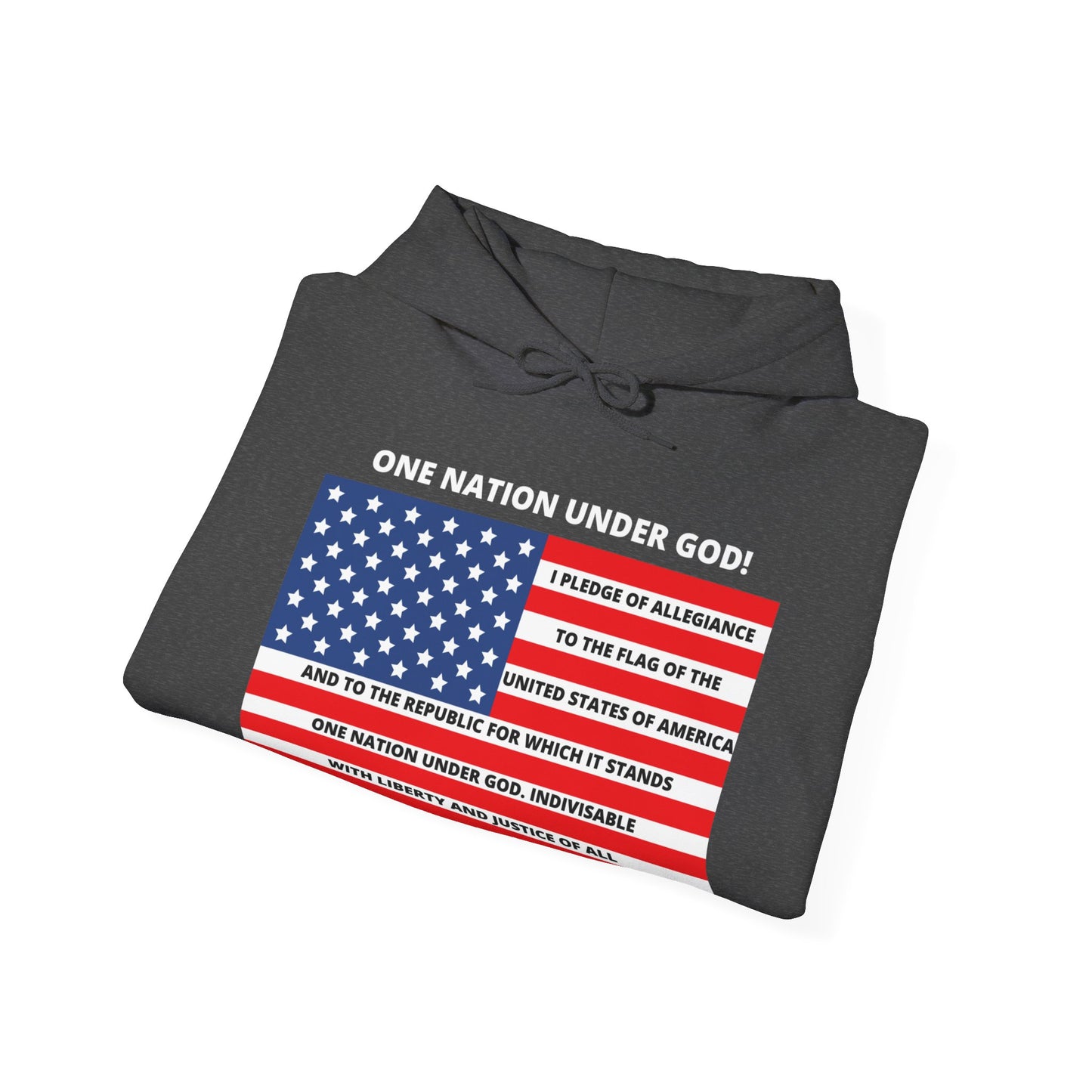 Pledge of Allegiance One Nation under GOD! Unisex Heavy Blend Hooded Sweatshirt