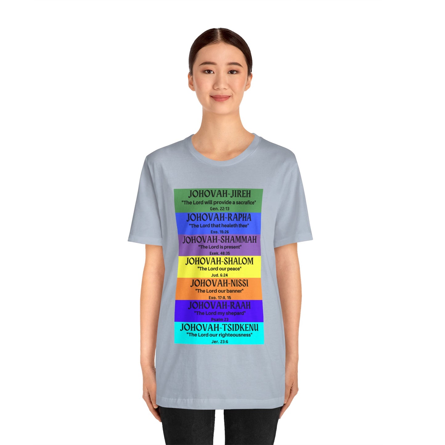 JEHOVAH's  names - Many Colors Unisex Jersey Short Sleeve Tee