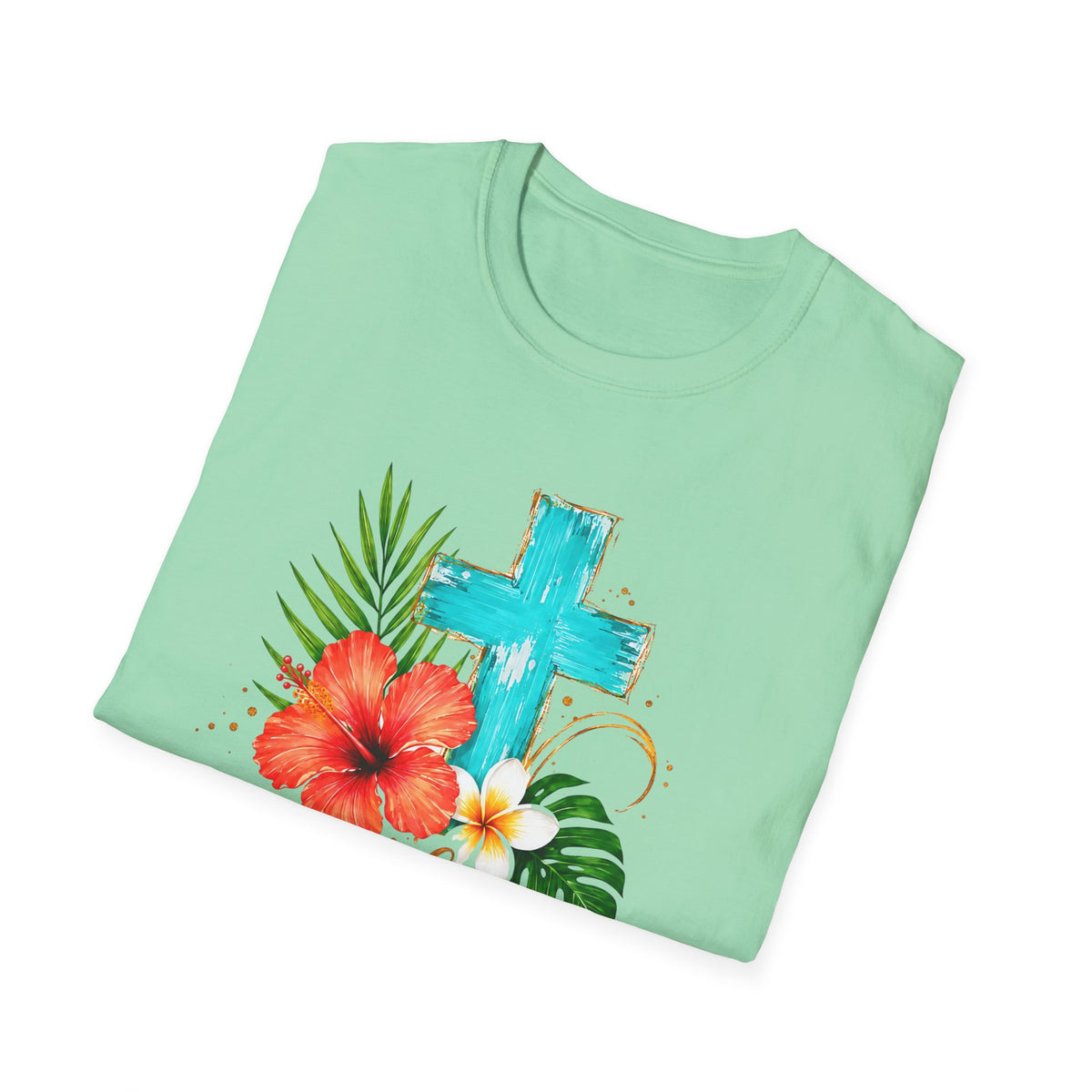 Sunshine & Jesus T-Shirt — Tropical Cross Christian Tee