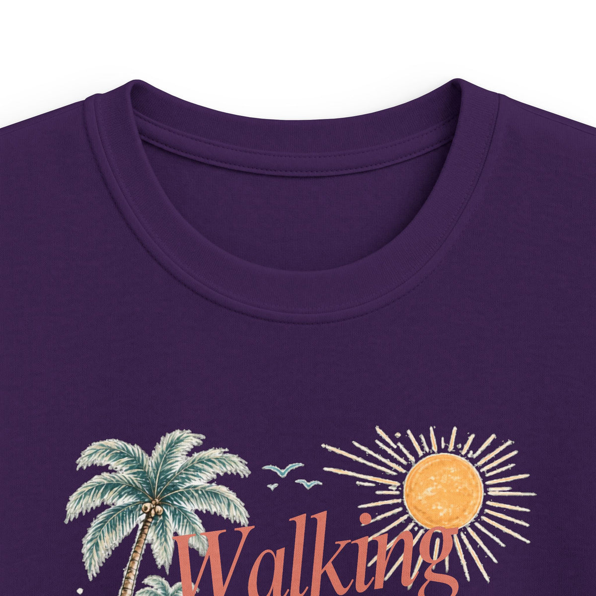 Kids Tee — "Walking in Sunshine" Floral Palm Beach Christian T‑Shirt (Psalm 118:24)