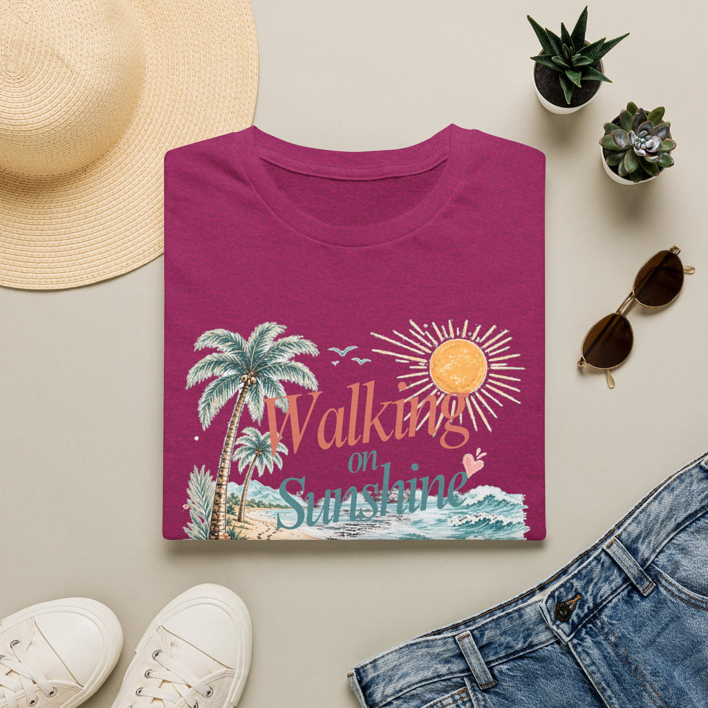 Walking on Sunshine T-Shirt — Tropical Floral Psalms 118:24 Tee