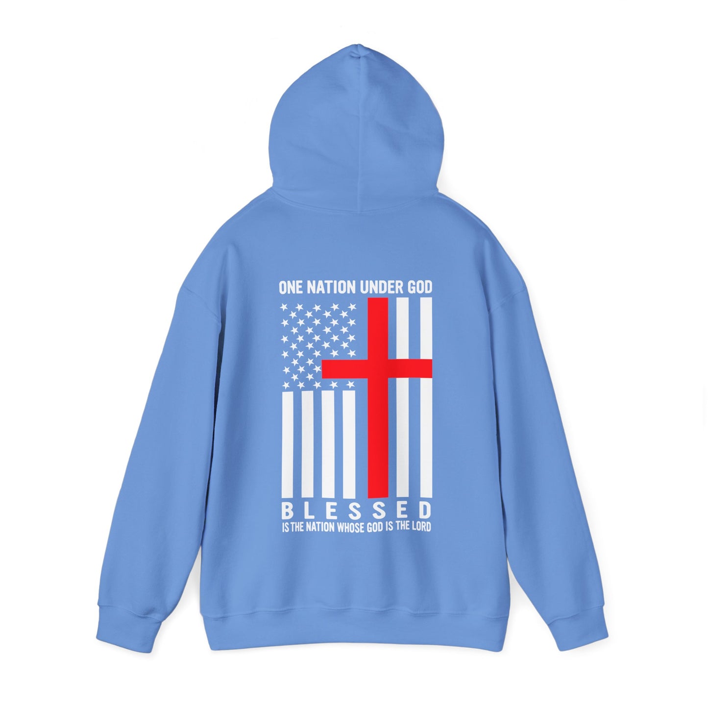 One Nation Under GOD - (Printed Both Sides) Unisex Heavy Blend Hooded Sweatshirt