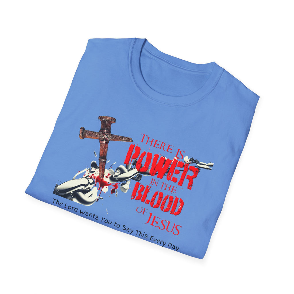 Jesus Blood Cross T-Shirt — "There Is Power In The Blood of Jesus" Christian Tee