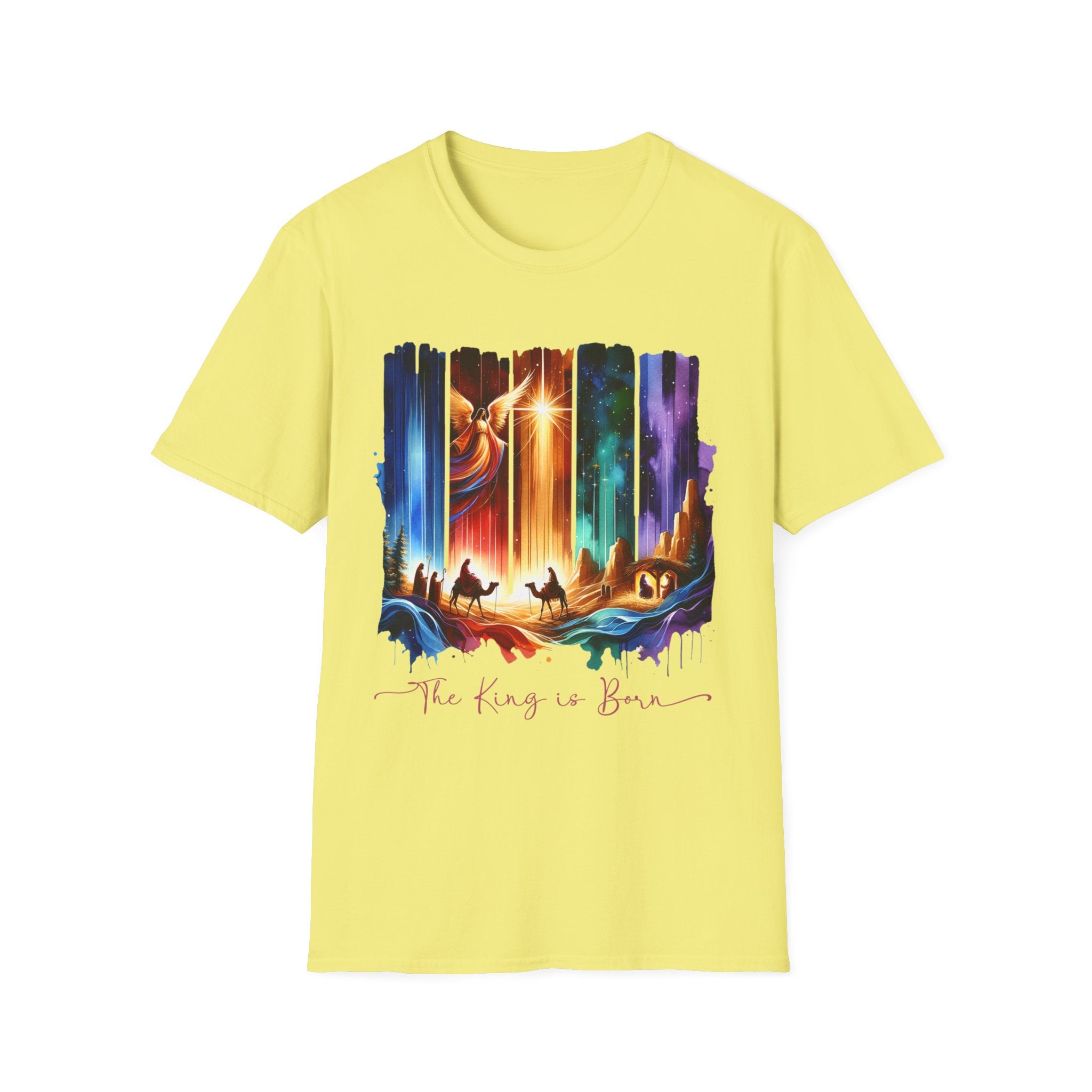 Vibrant Fantasy T-Shirt, Colorful Graphic Tee, Unisex Art Shirt, Great Gift for Fans, Unique Casual Wear, The King is Born Shirt