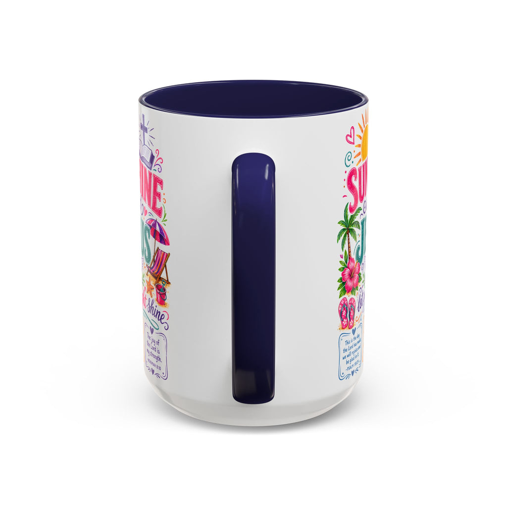 Sunshine and Jesus Coffee Mug — Faith-Inspired Beach Vibe Accent Mug (11/15oz)