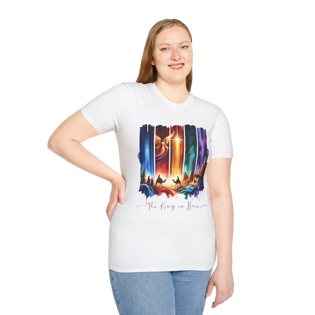 Vibrant Fantasy T-Shirt, Colorful Graphic Tee, Unisex Art Shirt, Great Gift for Fans, Unique Casual Wear, The King is Born Shirt