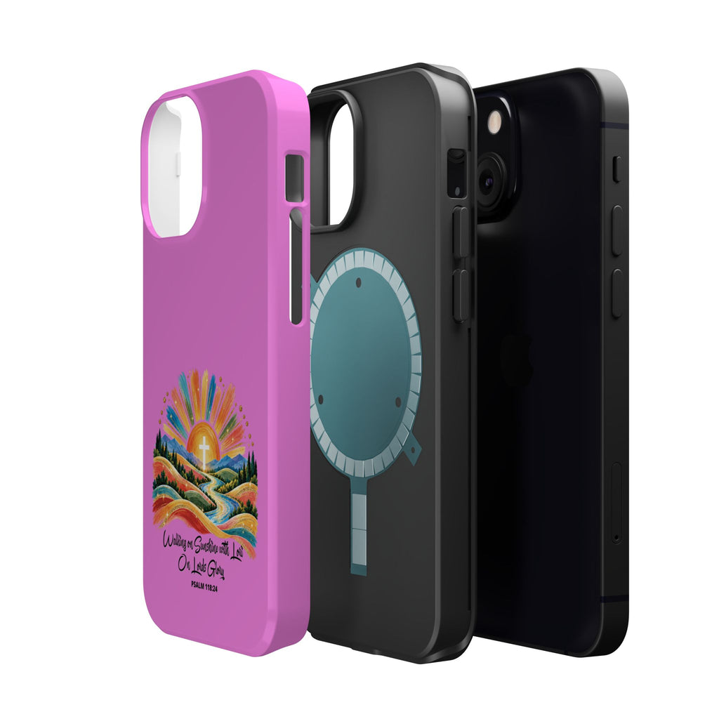 Magnetic Phone Case – “Walking on Sunshine with Lords Glory” Sunrise Design