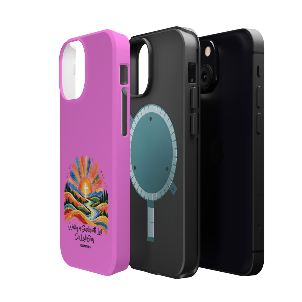 Magnetic Phone Case – “Walking on Sunshine with Lords Glory” Sunrise Design