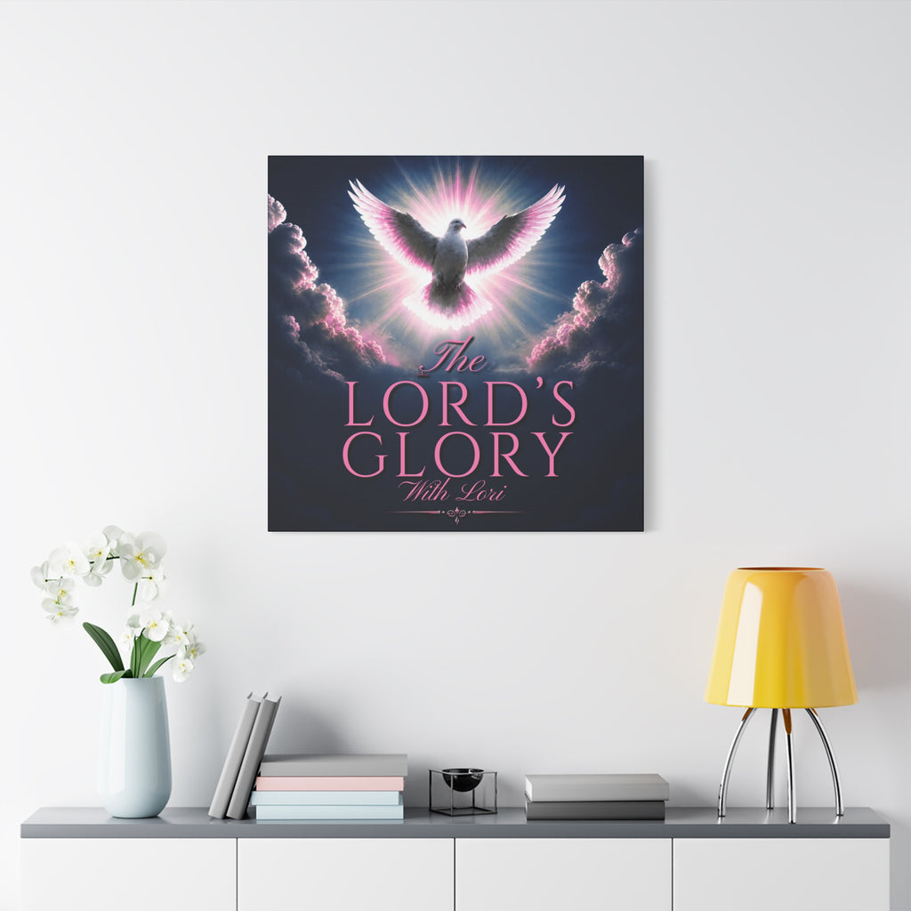 Christian Wall Art Canvas - "The Lord's Glory with Lori" Dove Print