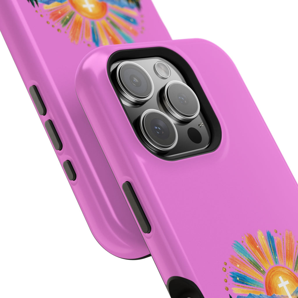 Magnetic Phone Case – “Walking on Sunshine with Lords Glory” Sunrise Design