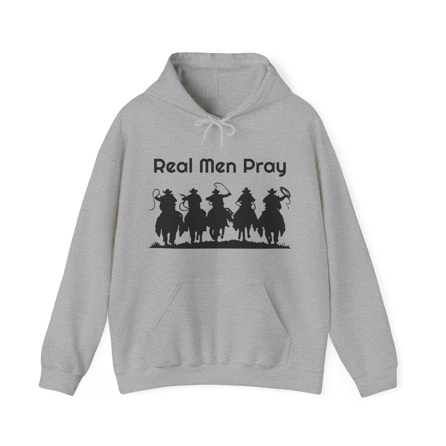 Real Men Pray - Cowboys - Unisex Heavy Blend Hooded Sweatshirt