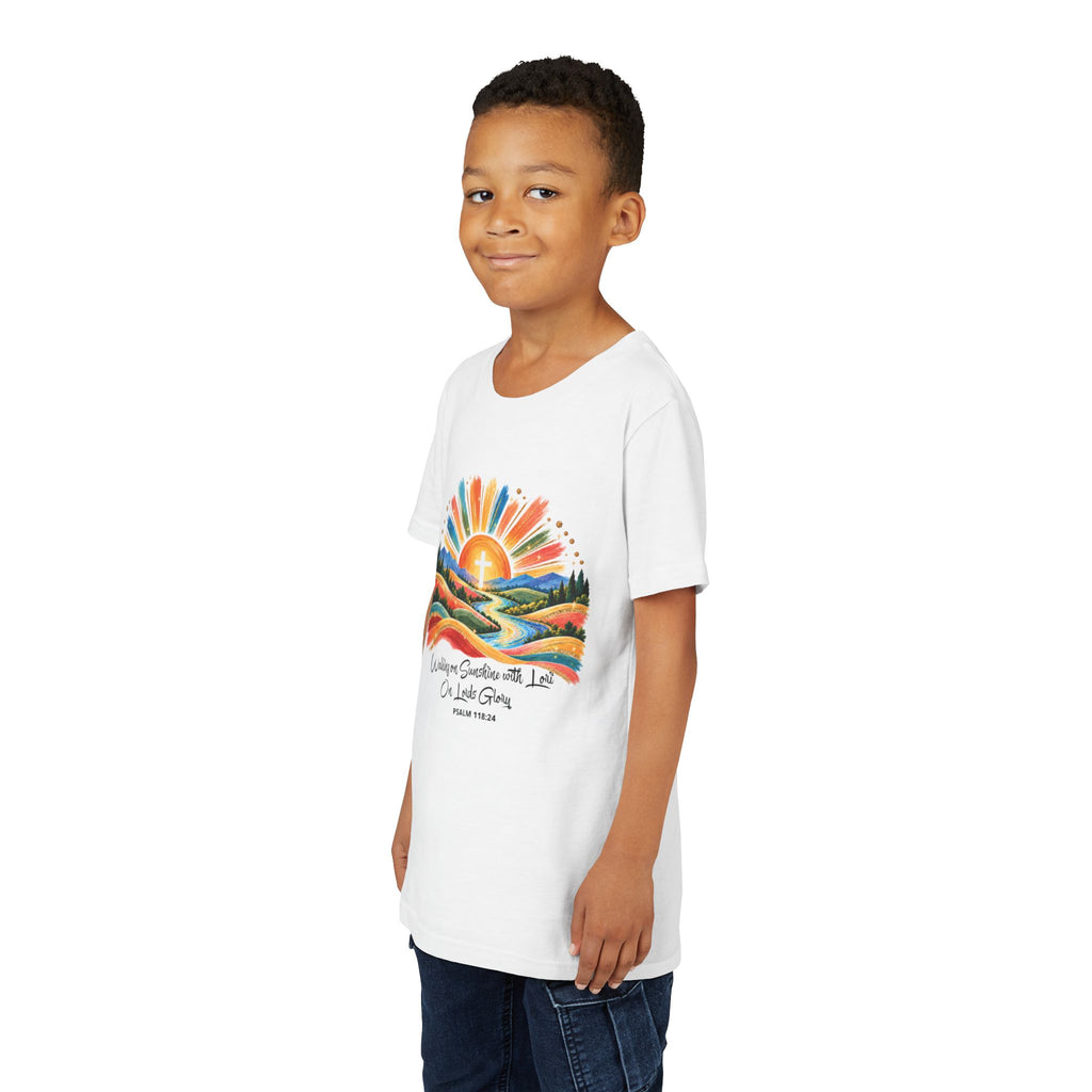 Youth Short Sleeve Tee – Walking On Sunshine with Lords Glory Design